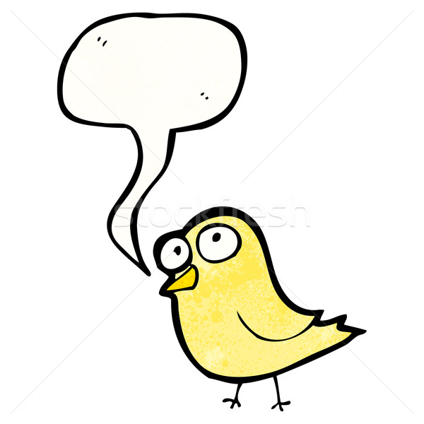 singing bird cartoon Stock photo © lineartestpilot