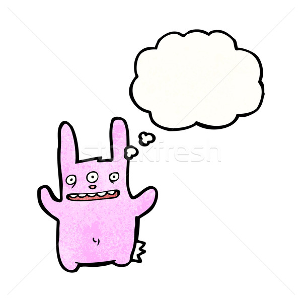 Cartoon trzy królik bunny retro rysunek Zdjęcia stock © lineartestpilot