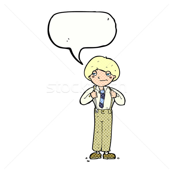 Cartoon человека фигурные скобки речи пузырь стороны Сток-фото © lineartestpilot