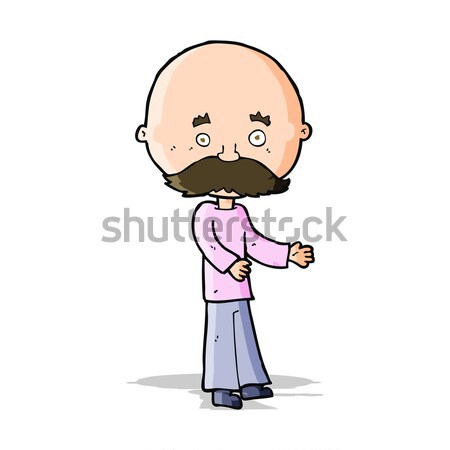 comic cartoon man with mustache Stock photo © lineartestpilot