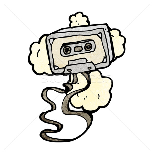 Eski kaset bant karikatür doku el Stok fotoğraf © lineartestpilot