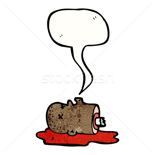 gross severed head cartoon Stock photo © lineartestpilot