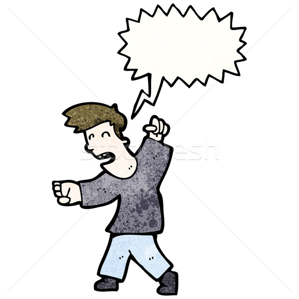 cartoon fighting man Stock photo © lineartestpilot