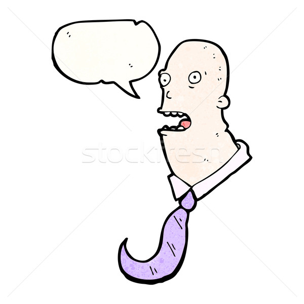 confused office man with speech bubble Stock photo © lineartestpilot