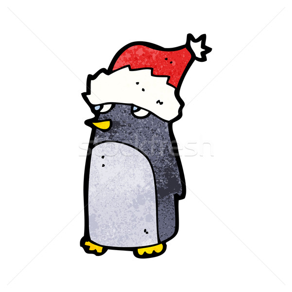 Cute Natale pinguino texture divertente disegno Foto d'archivio © lineartestpilot