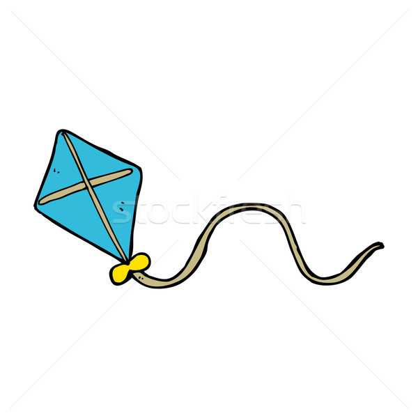Cartoon kite design arte retro divertente Foto d'archivio © lineartestpilot