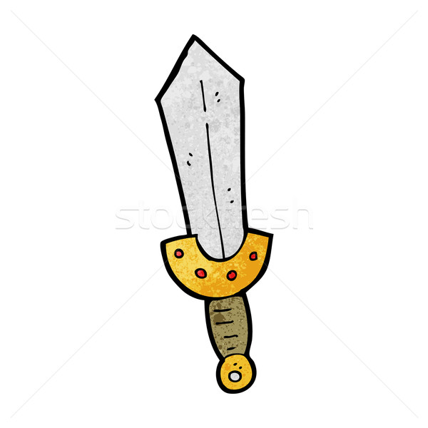 Cartoon viking épée design art rétro Photo stock © lineartestpilot