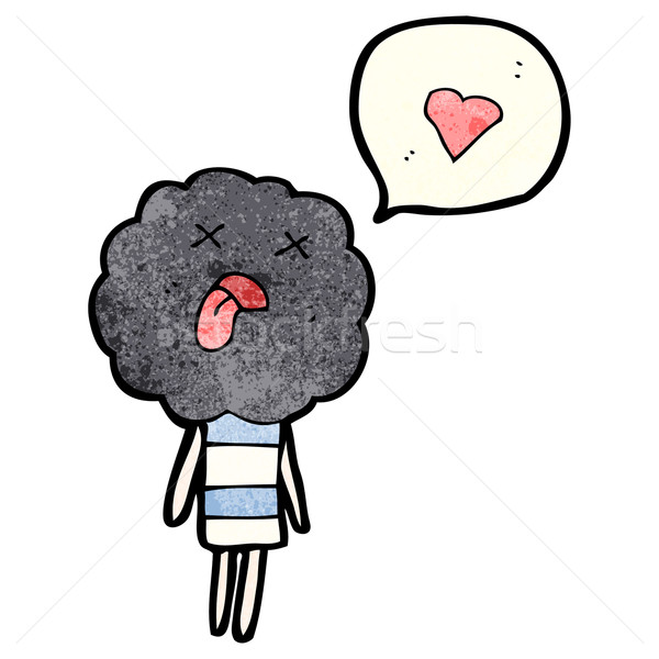 thuder head cloud cartoon character Stock photo © lineartestpilot