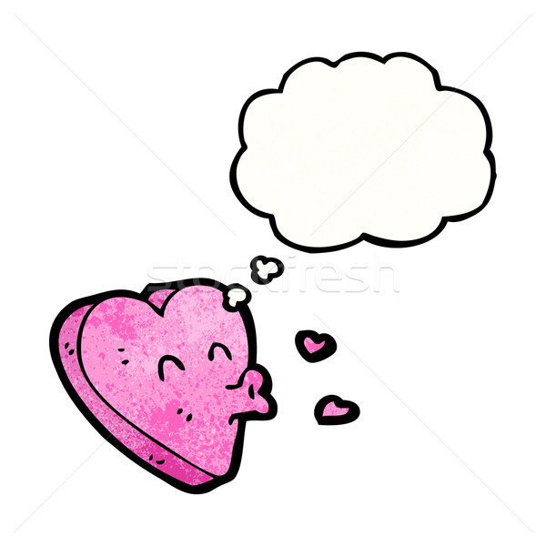 cartoon kissing heart symbol Stock photo © lineartestpilot