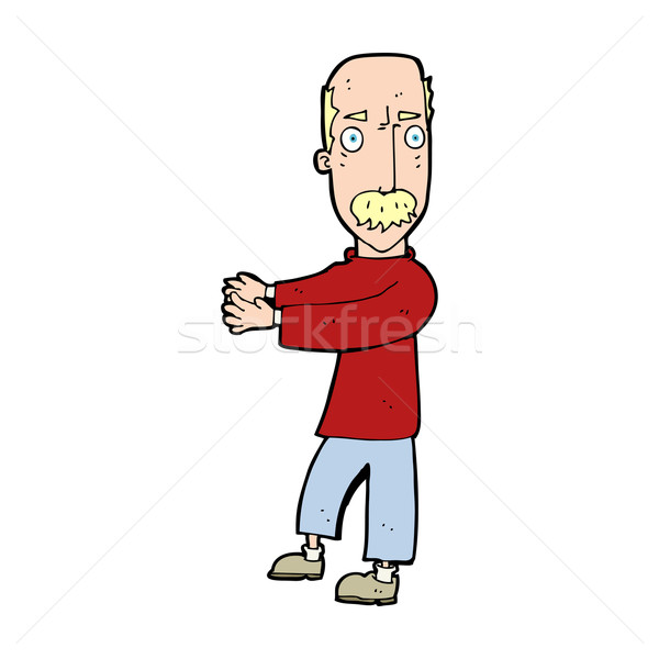 cartoon balding man explaining Stock photo © lineartestpilot