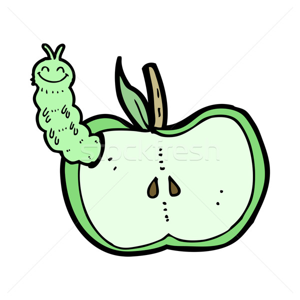 Cartoon appel bug ontwerp vruchten kunst Stockfoto © lineartestpilot