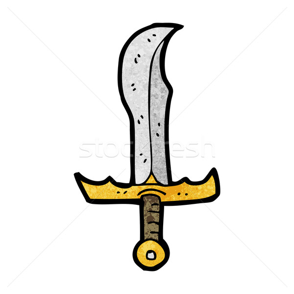 Cartoon épée design art rétro drôle Photo stock © lineartestpilot