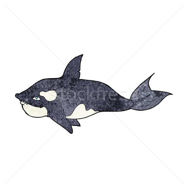 Cartoon moordenaar walvis hand ontwerp gek Stockfoto © lineartestpilot