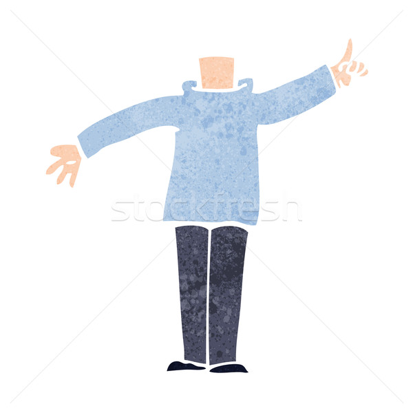 cartoon body with raised hand  (mix and match cartoons or add ow Stock photo © lineartestpilot