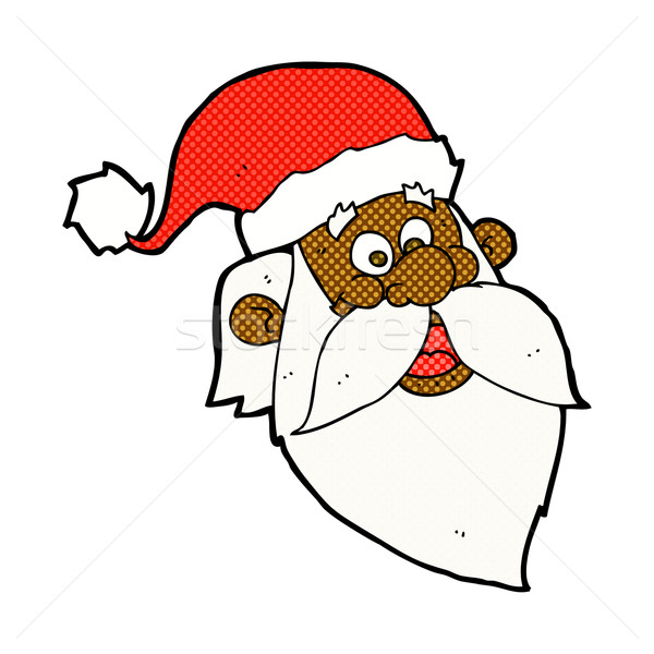 comic cartoon jolly santa claus face Stock photo © lineartestpilot