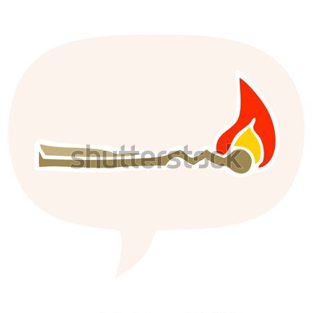 cartoon fire breathing skull with thought bubble Stock photo © lineartestpilot