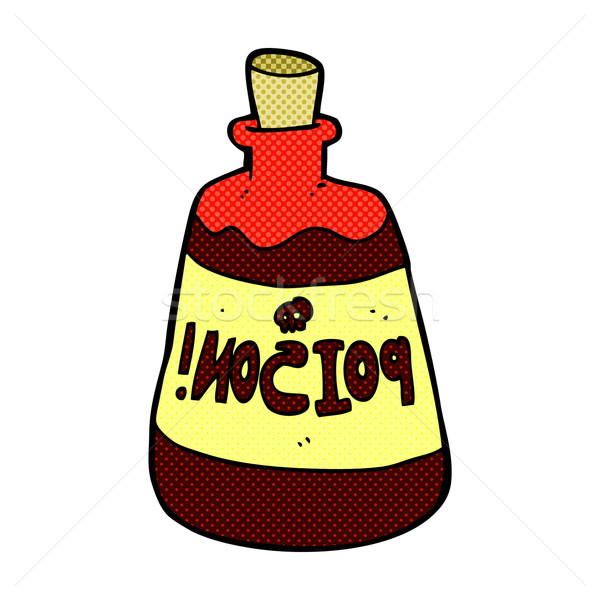 comic cartoon bottle of poison Stock photo © lineartestpilot