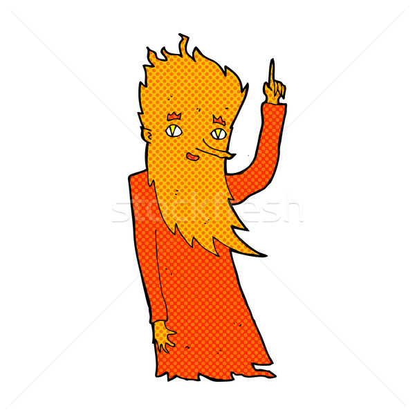 комического Cartoon огня дух ретро Сток-фото © lineartestpilot