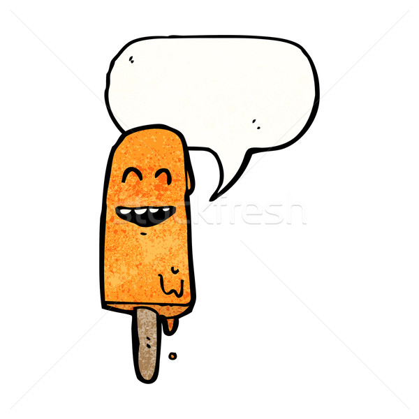 cartoon ice lolly with speech bubble Stock photo © lineartestpilot