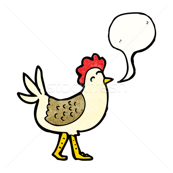 cartoon clucking hen Stock photo © lineartestpilot