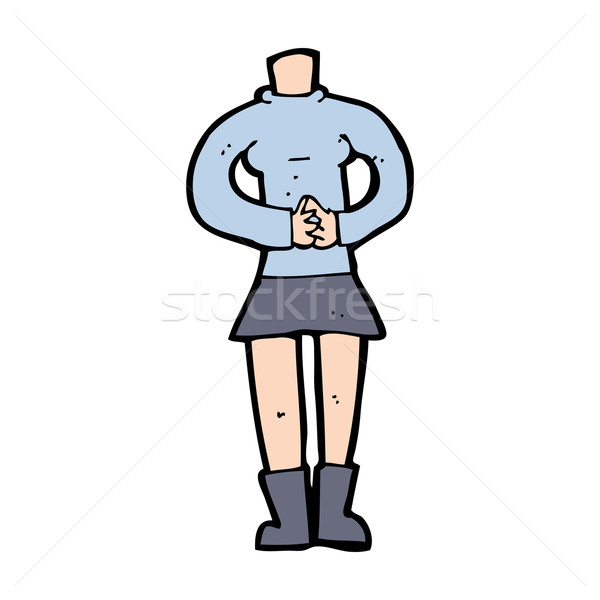 cartoon female body (add photos or mix and match cartoons) Stock photo © lineartestpilot