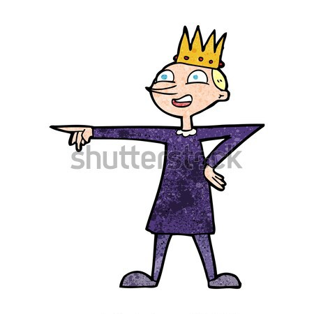 cartoon pointing prince Stock photo © lineartestpilot