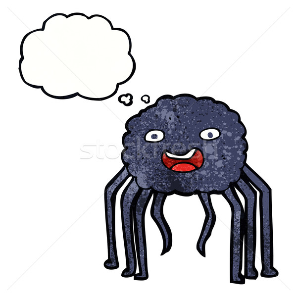Desenho animado aranha balão de pensamento mão projeto arte Foto stock © lineartestpilot