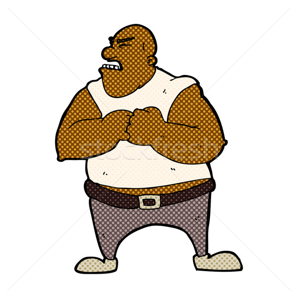 Komik karikatür şiddetli adam Retro Stok fotoğraf © lineartestpilot
