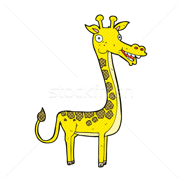 комического Cartoon жираф ретро стиль Сток-фото © lineartestpilot