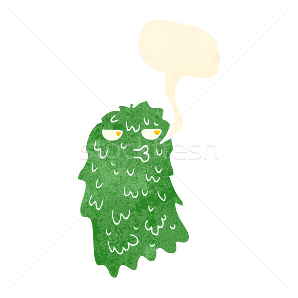 cartoon gross ghost with speech bubble Stock photo © lineartestpilot
