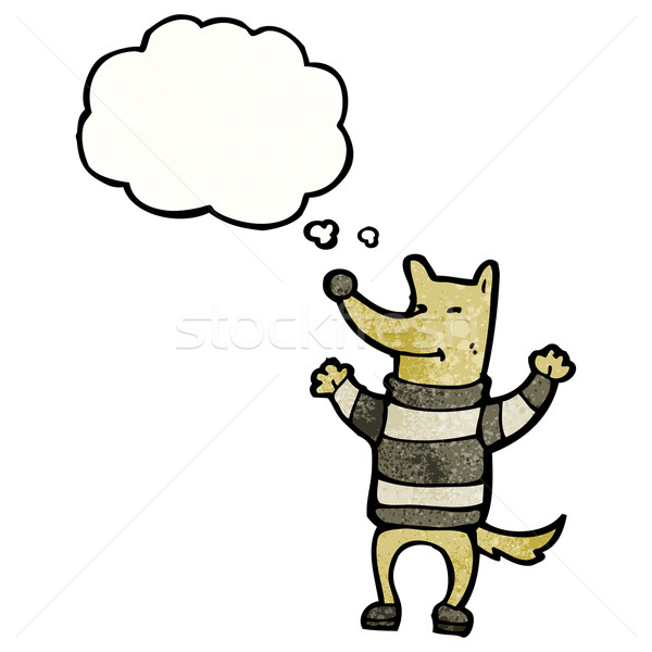dog in striped top cartoon Stock photo © lineartestpilot