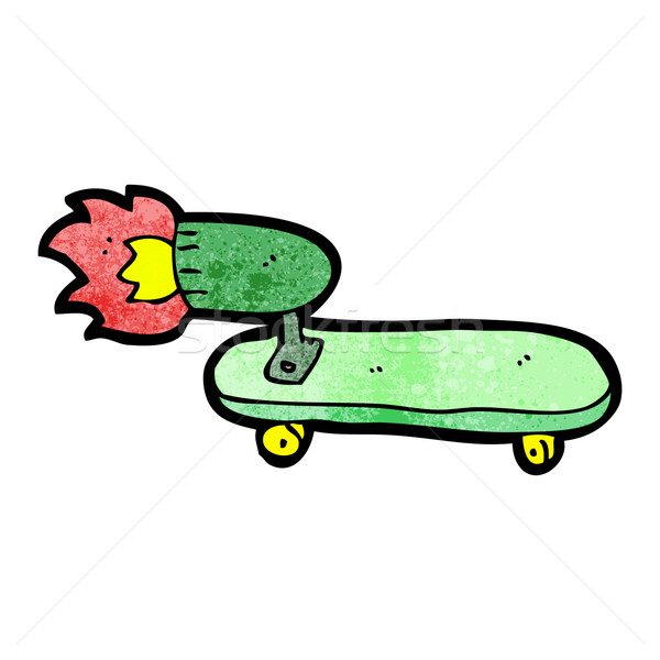 cartoon rocket powered skateboard Stock photo © lineartestpilot