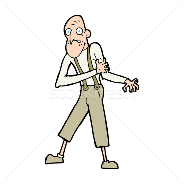 cartoon old man having heart attack Stock photo © lineartestpilot