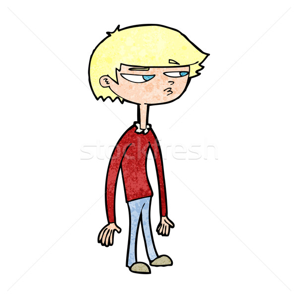 Cartoon подозрительный мальчика человека дизайна искусства Сток-фото © lineartestpilot