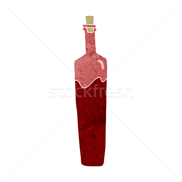 Cartoon posh bouteille design art rétro Photo stock © lineartestpilot