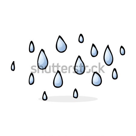 Cartoon regendruppels water ontwerp kunst retro Stockfoto © lineartestpilot