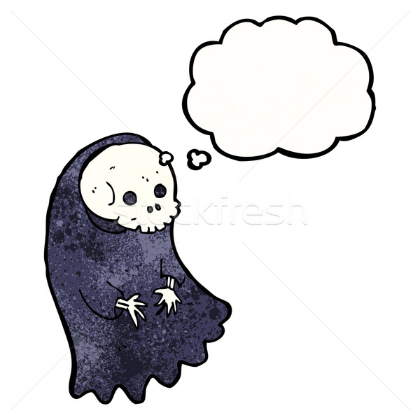 cartoon spooky ghoul with thought bubble Stock photo © lineartestpilot