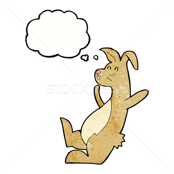 cartoon hare with thought bubble Stock photo © lineartestpilot