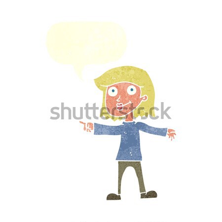 cartoon panicking boy with thought bubble Stock photo © lineartestpilot