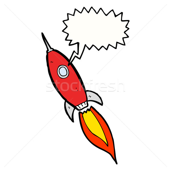 cartoon spaceship with thought bubble Stock photo © lineartestpilot