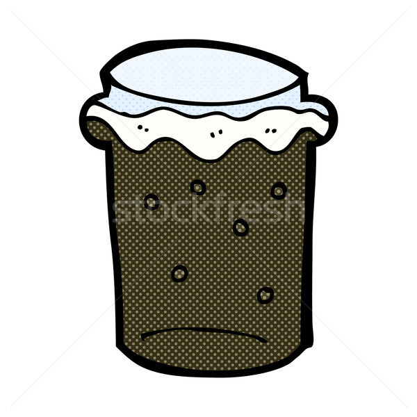 comic cartoon glass of stout beer Stock photo © lineartestpilot