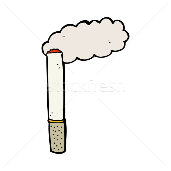 Cartoon cigarrillo mano diseno loco clip Foto stock © lineartestpilot