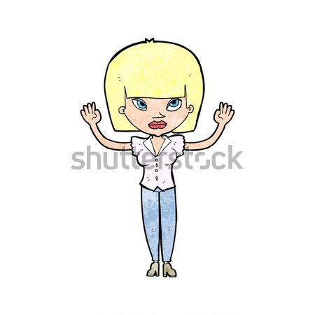 comic cartoon woman stressing out Stock photo © lineartestpilot