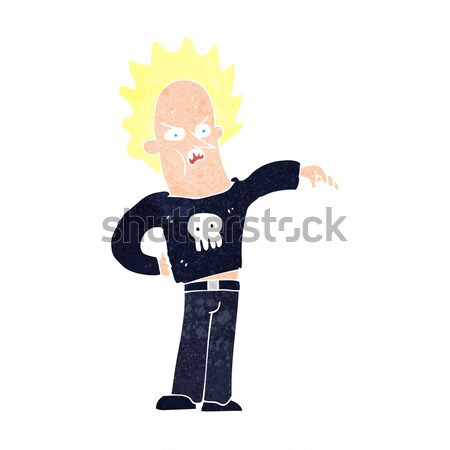cartoon nasty boy with thought bubble Stock photo © lineartestpilot