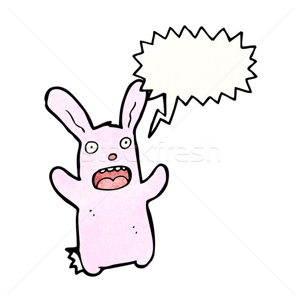 startled rabbit cartoon character Stock photo © lineartestpilot