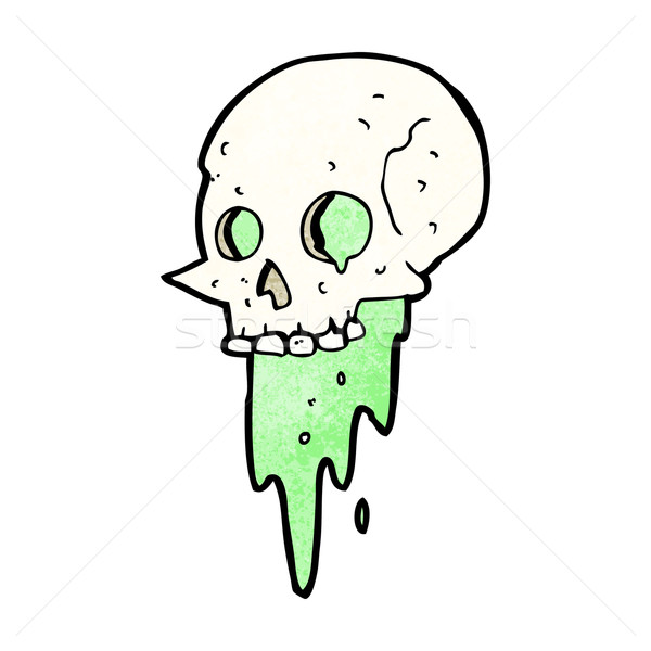 gross halloween skull cartoon Stock photo © lineartestpilot