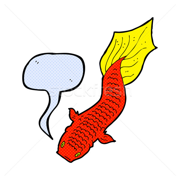 漫画 魚 吹き出し 手 デザイン 動物 ストックフォト © lineartestpilot
