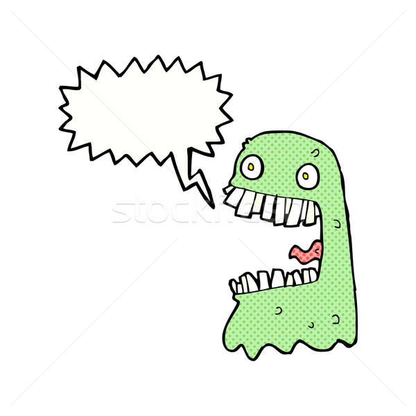 Desen animat fantomă bule de vorbire mână proiect nebun Imagine de stoc © lineartestpilot