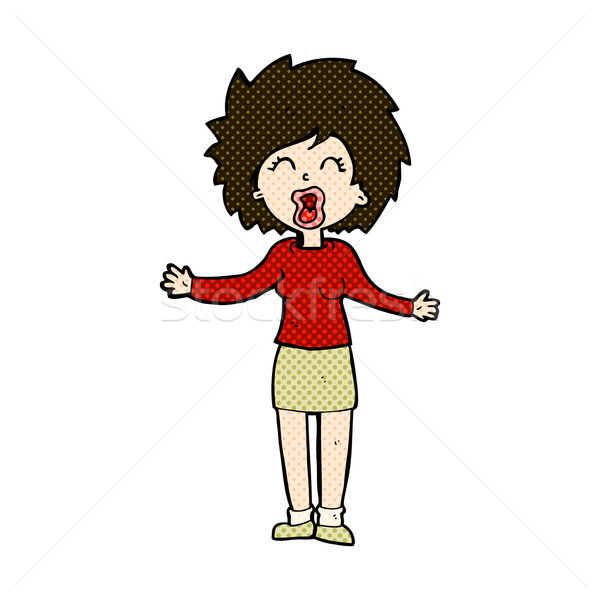 comic cartoon loud woman Stock photo © lineartestpilot