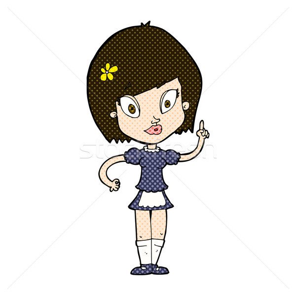 comic cartoon pretty maid Stock photo © lineartestpilot